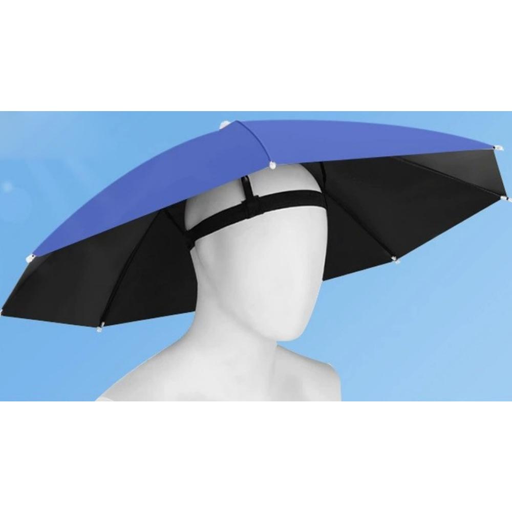 Рыболовная шляпа-зонт с эластичной повязкой на голову. Портативная рыболовная шляпа. Очень полезна при садоводстве и отдыхе на свежем воздухе.