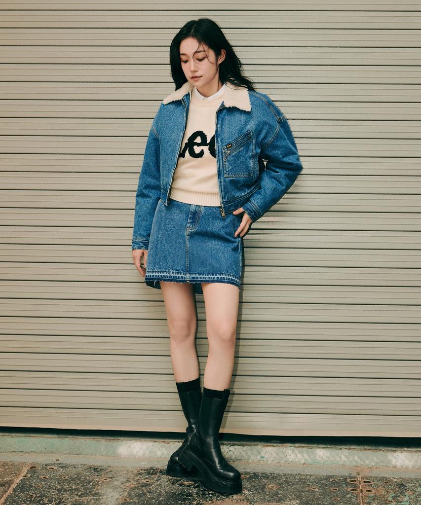 Lee Denim Mini Skirt Indigo Medium