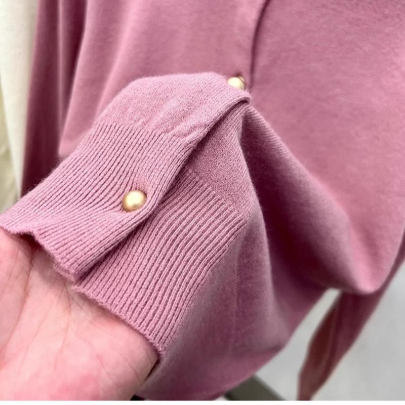 Винтажный круглый вырез свободный длинный рукав вязаный свитер кардиган женские топы осенняя мода верхняя одежда повседневные кардиганы женский однотонный трикотаж куртка 24859