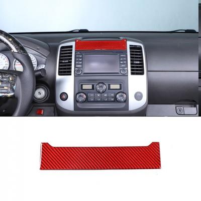 Красная карбоновая наклейка на верхнюю панель GPS-навигации для Nissan Frontier 2005-