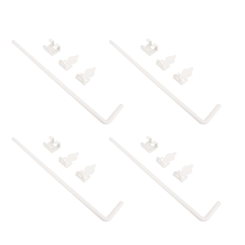 4 Set Cane Screw Gate Drop Rod 12in Wood Fence Ground Latch Metal Stopper Steel Drop Pin Heavy Duty Hardware