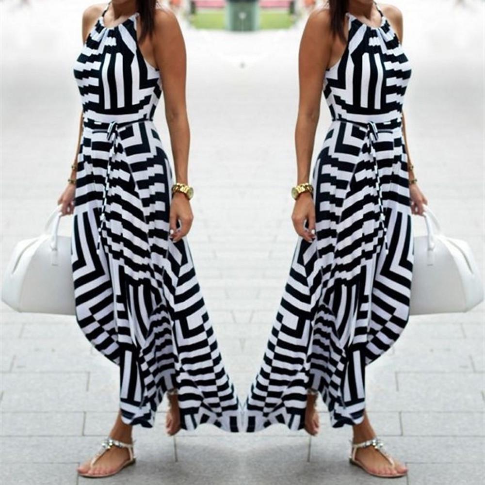 Женское сексуальное летнее платье в стиле бохо макси, длинное вечернее пляжное платье, сарафан