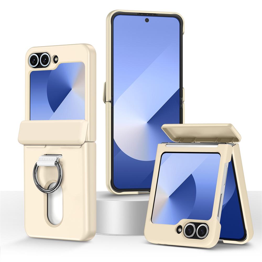 Роскошный зажим-кошелек с откидным слотом для карт и телефона для Samsung Z flip 7 6 5 5G Flip6 zflip5 zflip6 Кольцо для пальца Ударопрочные поликарбонатные чехлы