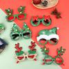Christmas Decorations Merry Christmas Elk Santa Claus Glasses Xmas Tree Christmas Glasses Frame