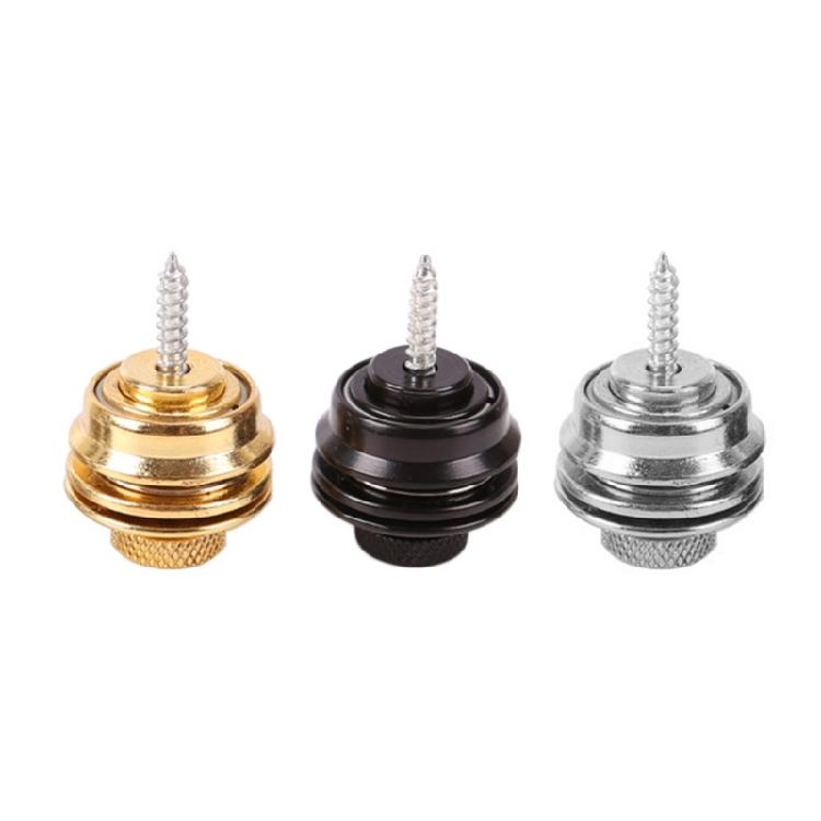 Guitar Strap Lock Button End Pins Security Straplock for Acoustic, Ukulele, Basses, Banjos Easy to Install