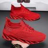 Breathable Fly-woven Mesh Casual Sneakers Men's Shoes Fashion Casual Large Size Blade Cushioning Student Running Shoes