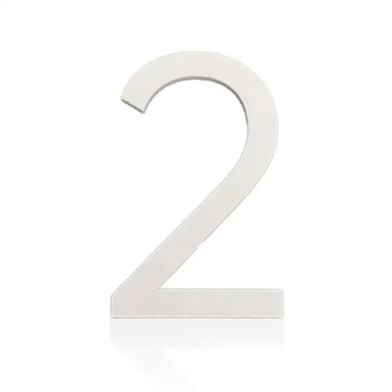 ZEXEF 3D Большие цифры 0-9 Самоклеящиеся наклейки Белое золото Дверь Окно многоквартирного дома Адрес Почтовый ящик Знак Украшения Таблички