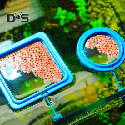 Кольцо для кормушки для рыб Фиксированная зона кормления Поднос для еды Подвеска Пластиковый аквариум Плавающее кольцо для корма для рыб с присоской для гуппи Бетта Золотая рыбка