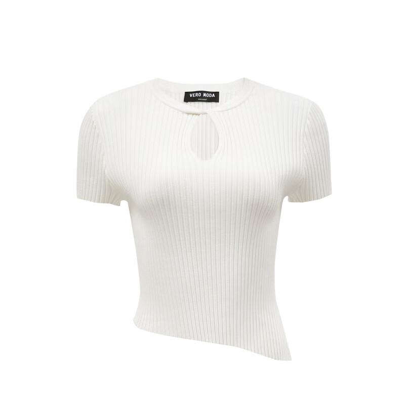 VEROMODA Hollow-Out Twist-Knot Knit Short-Sleeve Top