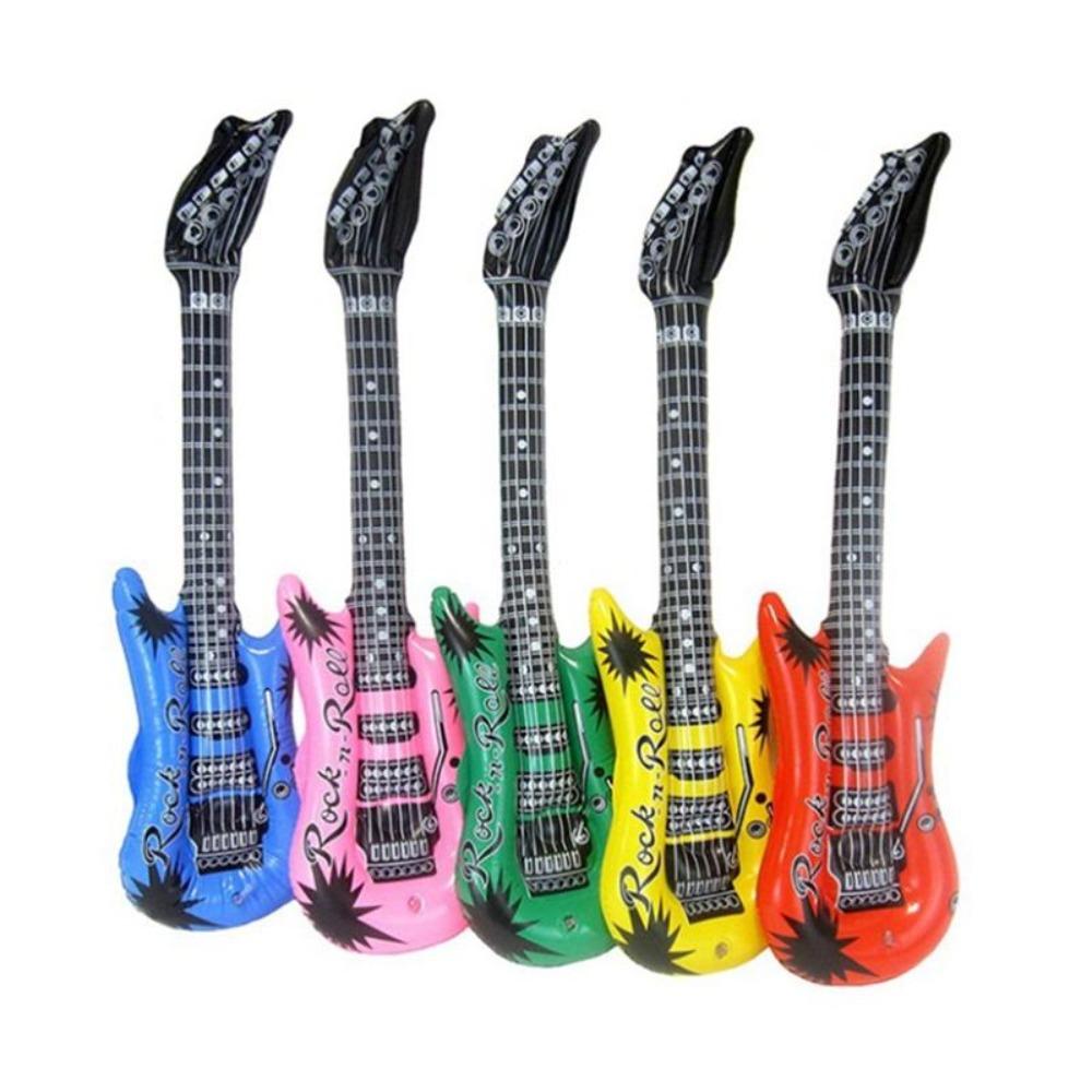Музыкальные инструменты Игрушки Инструмент Гавайская гитара Игрушки Надувной гитарный шар Микрофон Воздушные шары