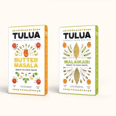 Тулуа Баттер Масала + Малаикари Готовый к приготовлению соус | Кулинарная паста | 1 упаковка на 4-6 порций | Без консервантов | 2x160г