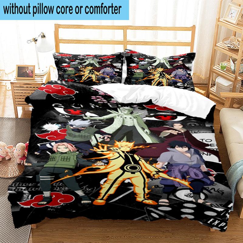 3PCS Ninja And Friends Collage 3pcs Bedding,Including 3PCS Duvet Cover And 2pcs Pillowcases Perfect for Christmas,Ideal for Bedroom, Dormitory