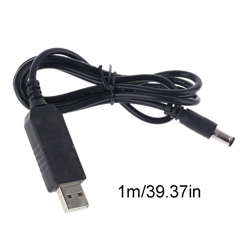 Universal for QC 3.0 USB To for DC 12V 1.5A Adjustable Voltage Step Up 5.5x2.5mm Cord Power Boost Line For WiFi Router L