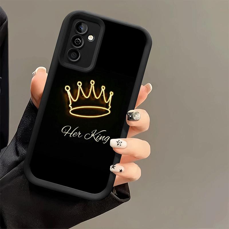 Чехол для телефона Samsung Galaxy S26 S25 Ultra S24 FE Королева Король Пара Тема Ракушка S23 Plus S22 + S21 S20 5G Мягкий Силикон Funda