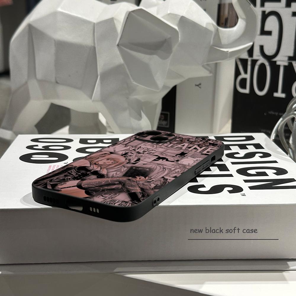 Чехол для телефона Clmj Death Note Миса ДЛЯ IPhone 15promax 14 11 12 Pro 15 16 Plus 13 Pro MAX XR XS Черные Мягкие Чехлы