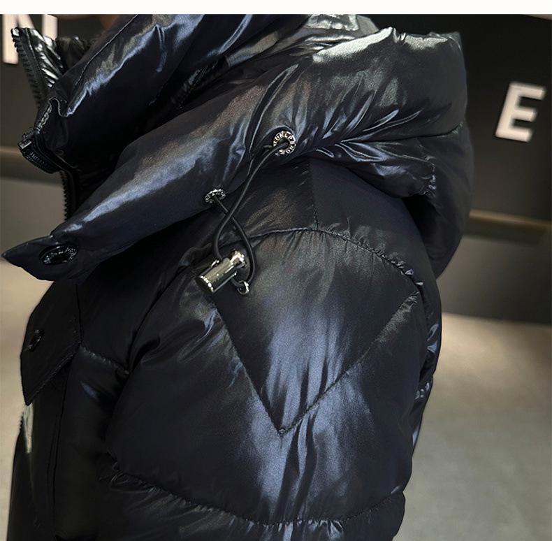 Зимняя унисекс пуховая куртка с радужной молнией – Короткая, теплая и ветрозащитная