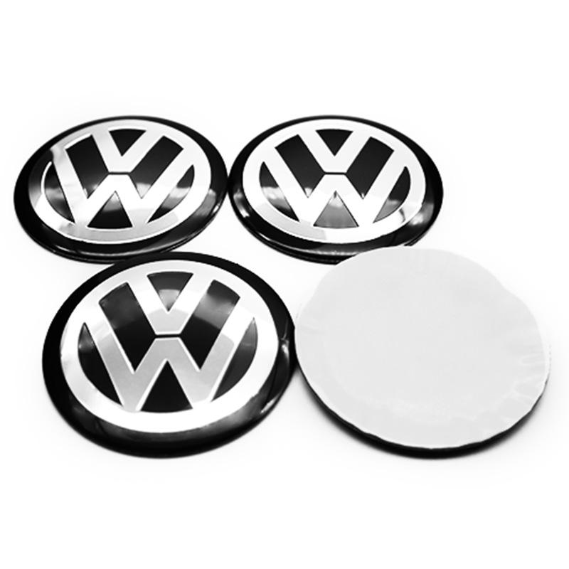 VW 56mm 60mm 65mm VW Logo Car Wheel Hub Center Cap Stickers Decal For Volkswagen B5 GTI Golf 5 Caddy Passat b6 Tiguan Polo MK6