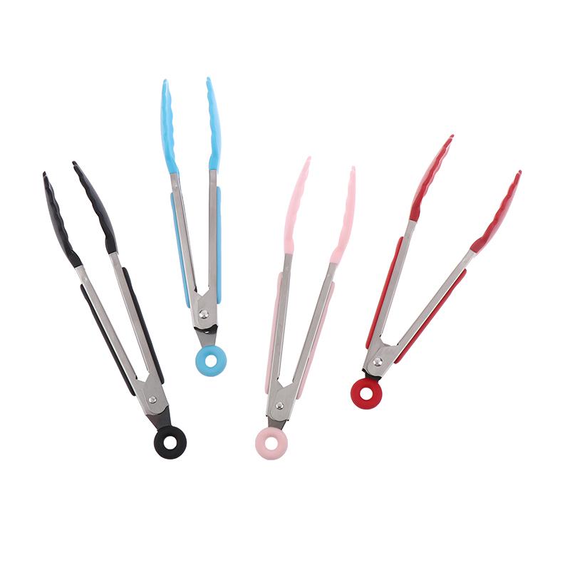 1 шт. 7 дюймов зажим для еды из нержавеющей стали зажим для еды для барбекю гриль стейк зажим для еды нескользящая ручка щипцы для хлеба вечерние кухонные аксессуары для приготовления пищи