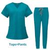 Multicolor Unisex Short Sleeved Pharmacy Nurse Uniform Hospital Doctor Workwear Oral Dental Surgery Uniforms Medical Scrubs Sets