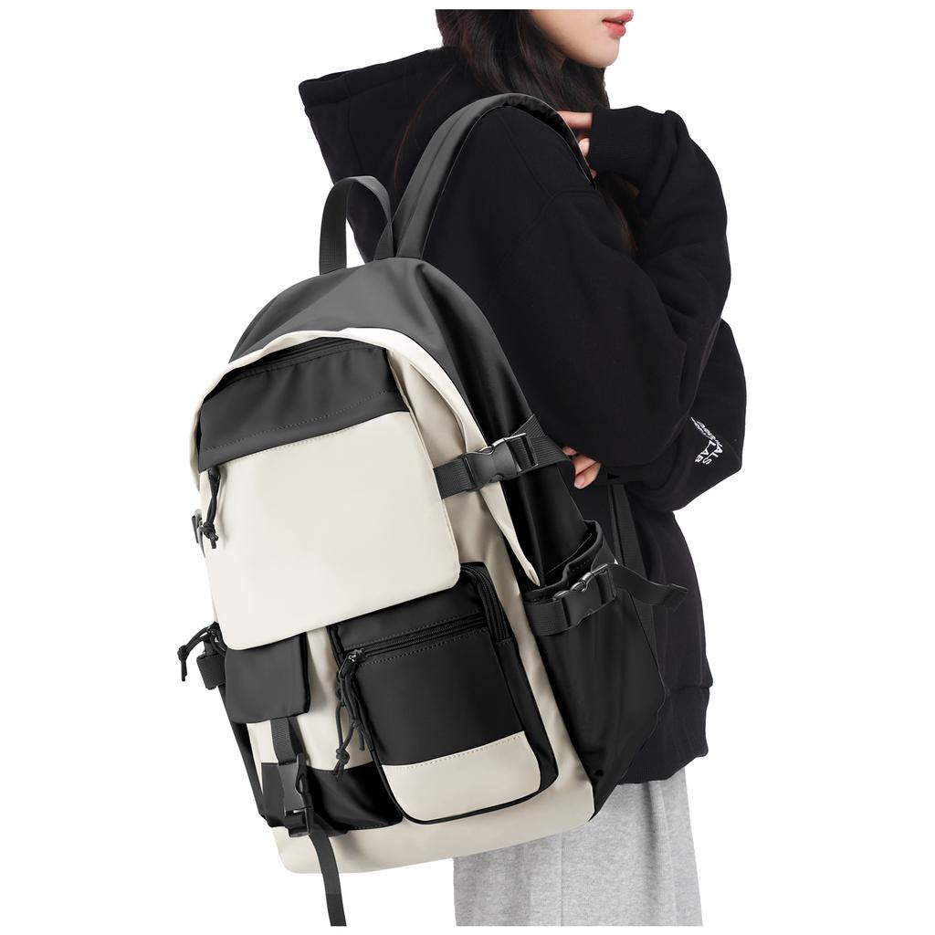 School Backpack For Girls Canvas Bag Waterproof Trendy Travel Bag Casual Daypack Bookbag Kawaii Children'S Backpack Schoolbag