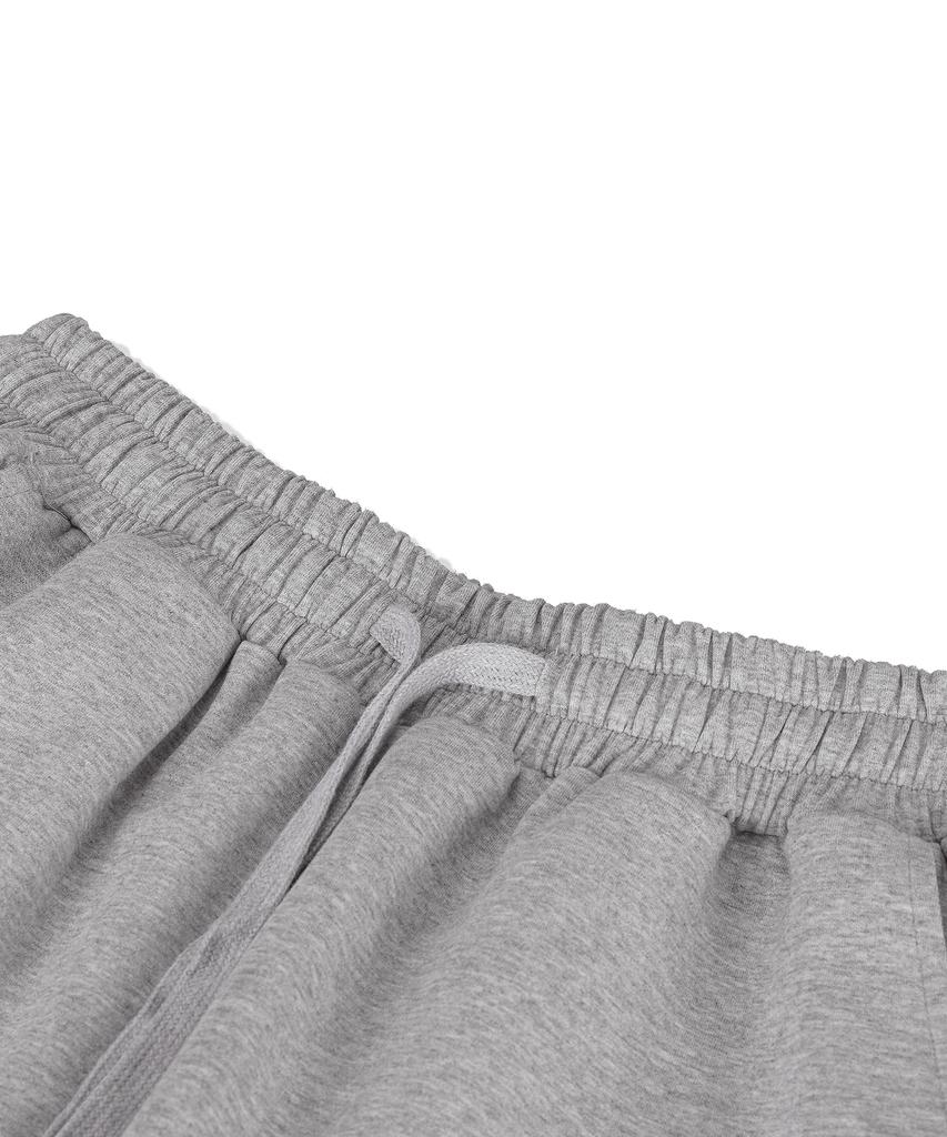 DRIX Track Line Graphic Bermuda Sweatpants_Melange Gray