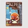 Les Alpes Chic Poster Metal Sign Wall Mural Customize Kitchen Plates Tin Sign Poster