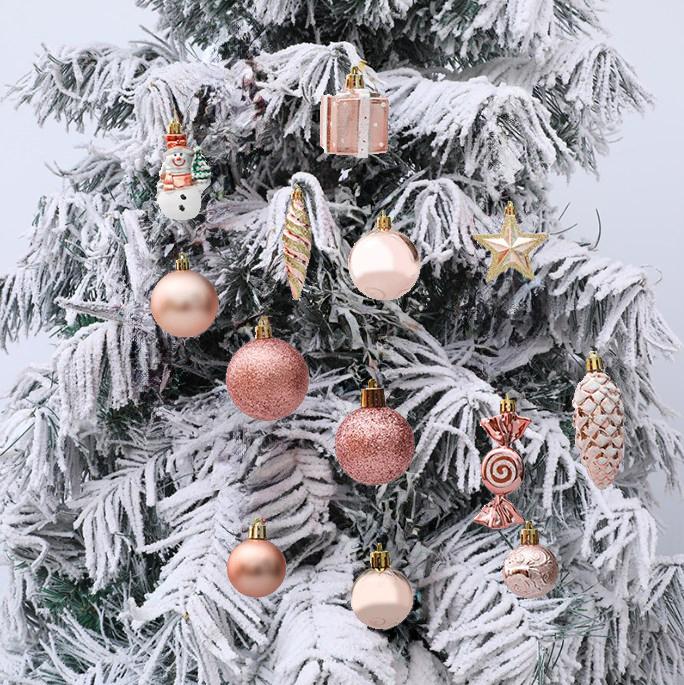 Christmas Tree 29 Piece Ornament Set for Festive Decoration in Homes or Holiday Party Settings with Plastic Material