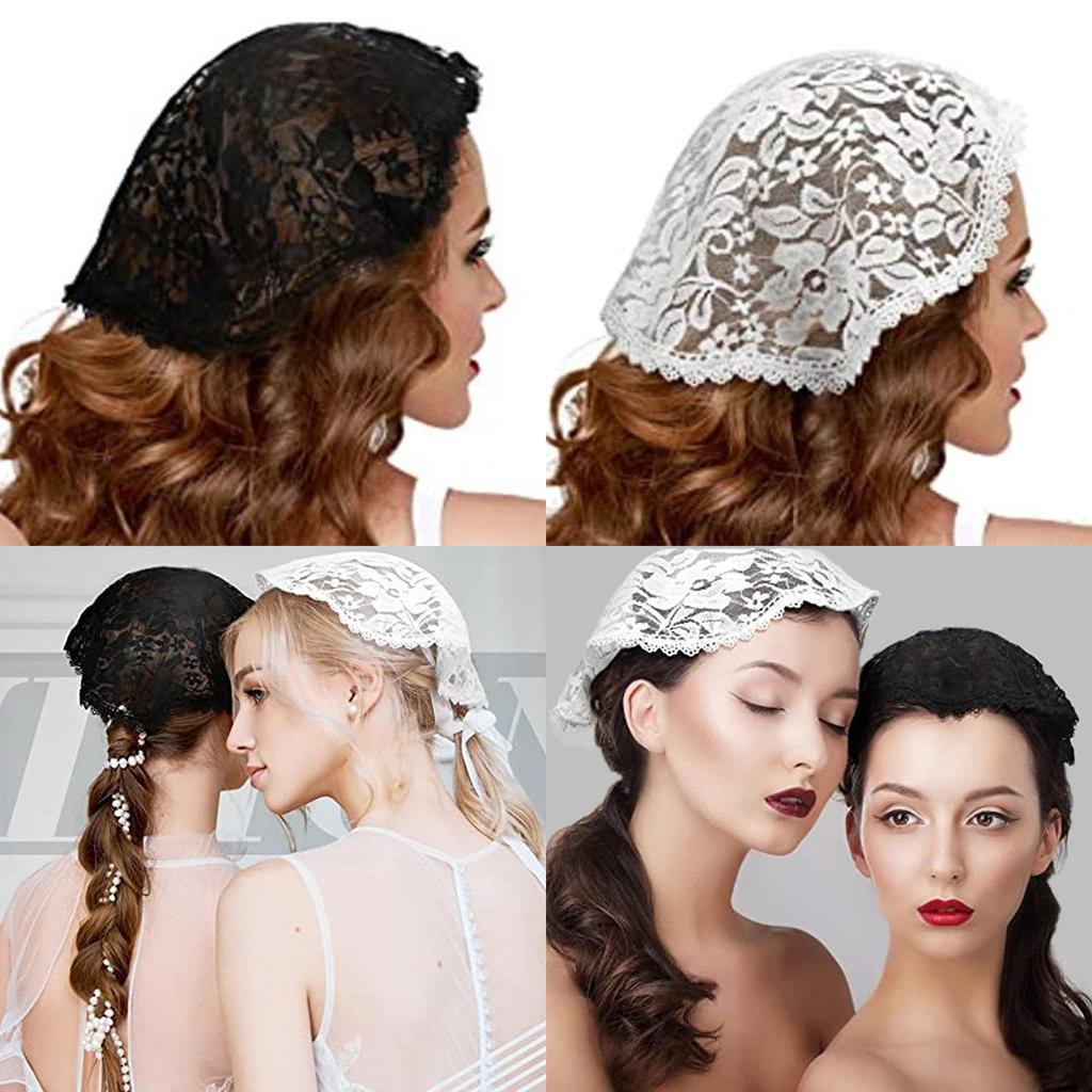 Ethnic Lace Scarf Headband for Girls Hair Scarf Bandannas Headpiece Turban Hairband Women Photo Headscarf Head Accessory