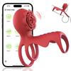 Remote Control Penis Ring Vibrator Sex Toy For Men Delay Time Prostate Massager 360° Rotation Twisting Vibrating Cock Rings 18+