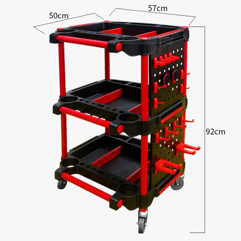 Тележка для шкафа для инструментов с подвесной пластиной, трехслойная тележка для инструментов, инструменты для ремонта в мастерской, ящик для инструментов для хранения инструментов
