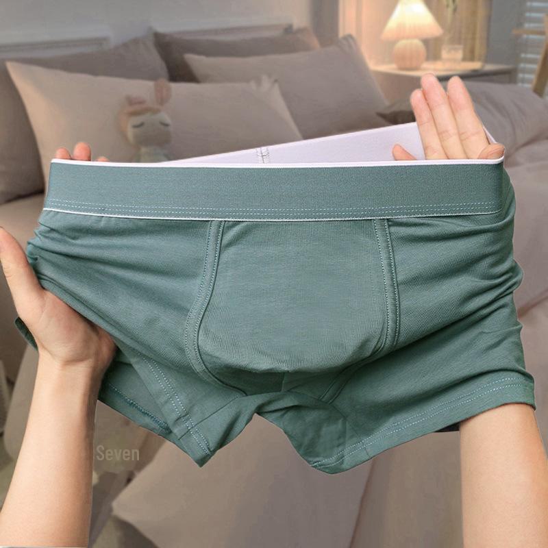 4XL Мужские трусы-боксеры из чистого хлопка со средней посадкой — свободный крой для мужчин среднего возраста и молодых мужчин