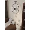 Medium Size - Luxry With Smoked Glass Luxry E X C L U S I V E - Black Metal Wall Clock