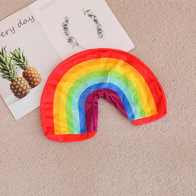 Радужная плюшевая подушка: Детская комната, Поддержка шеи, Офисный сон, Детская игрушка, Домашний декор