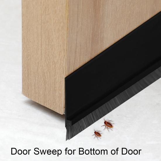 2 шт. дверная щетка для нижней части двери, интегрированная дверная щетка, самоклеящаяся герметизирующая прокладка для защиты от пыли, насекомых, холода и тепла