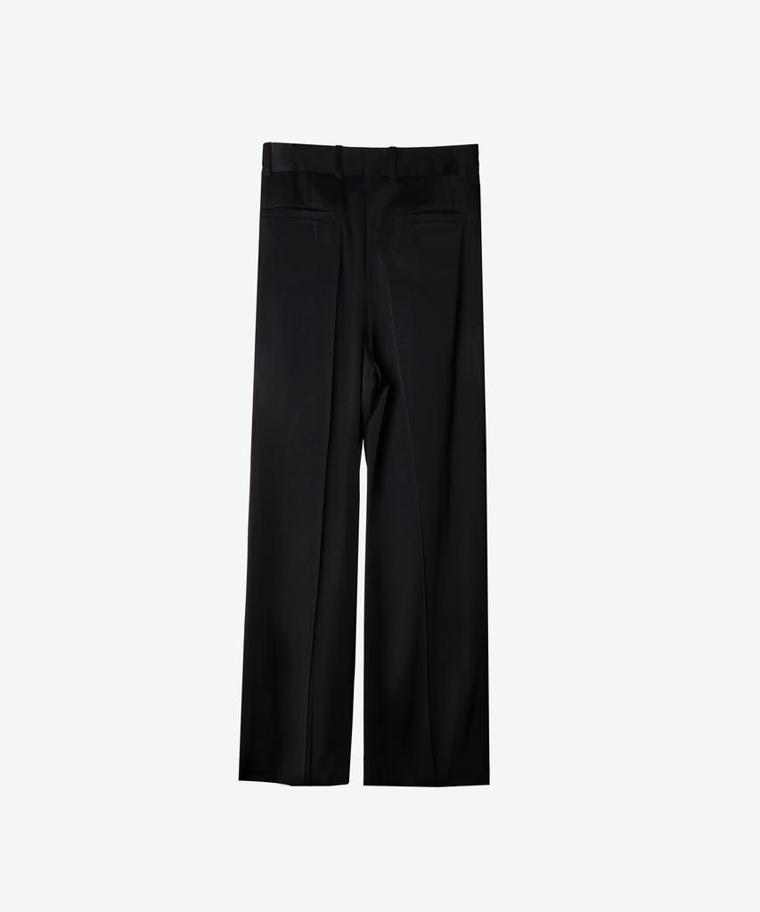 UNTAGE Satin Wide Trousers [Black(Unisex)]_Uth-Fp77