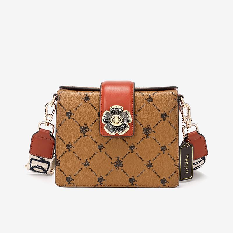 W. D. Новая сумка POLO, женская модная сумка на одно плечо со старым цветком, женская ручная сумка через плечо