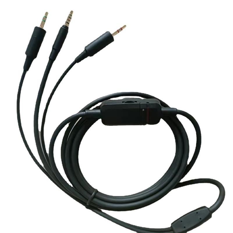 Обновленный портативный кабель для наушников Beyerdynamic MMX300 Черная оплетка ПУ-провод Вспомогательный кабель