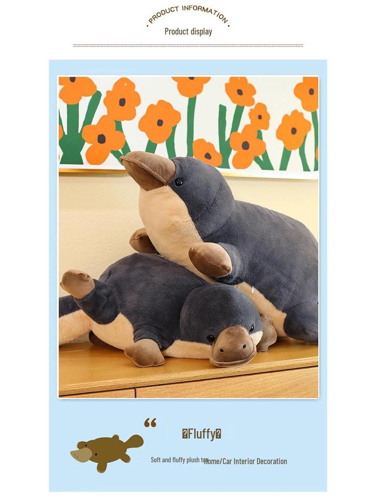 Large Platypus Plush Pillow - Ugly-Cute Stuffed Animal Doll for Kids