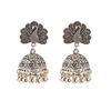 Новые этнические винтажные женские геометрические турецкие серьги Jhumka индийские украшения золотые серьги с кисточками в виде колокольчиков турецкие украшения