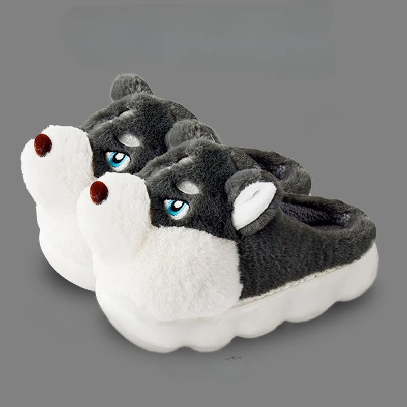 Fashion Winter Men's Bag Heel Cotton Slippers Indoor Home Thick Bottom Shoes Cute Plush Warm Footwear Coldproof Casual Slippers