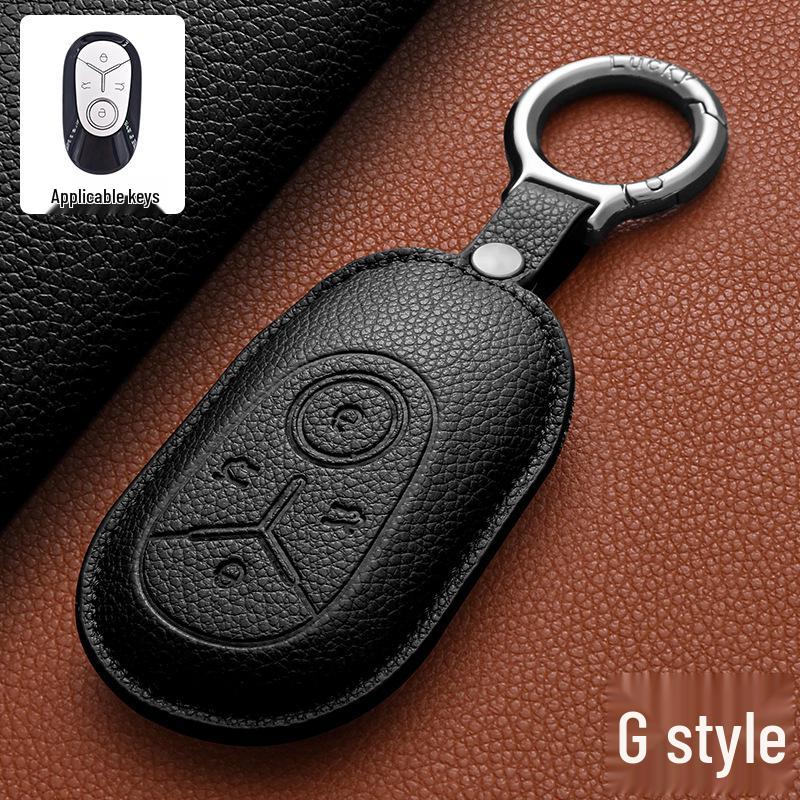 Geely Genuine Leather Key Case for Xingyue, Boyue, Galaxy, Xingyuan, Emgrand, Xingrui, Bin Yue, ICON, Bin Rui, with Buckle