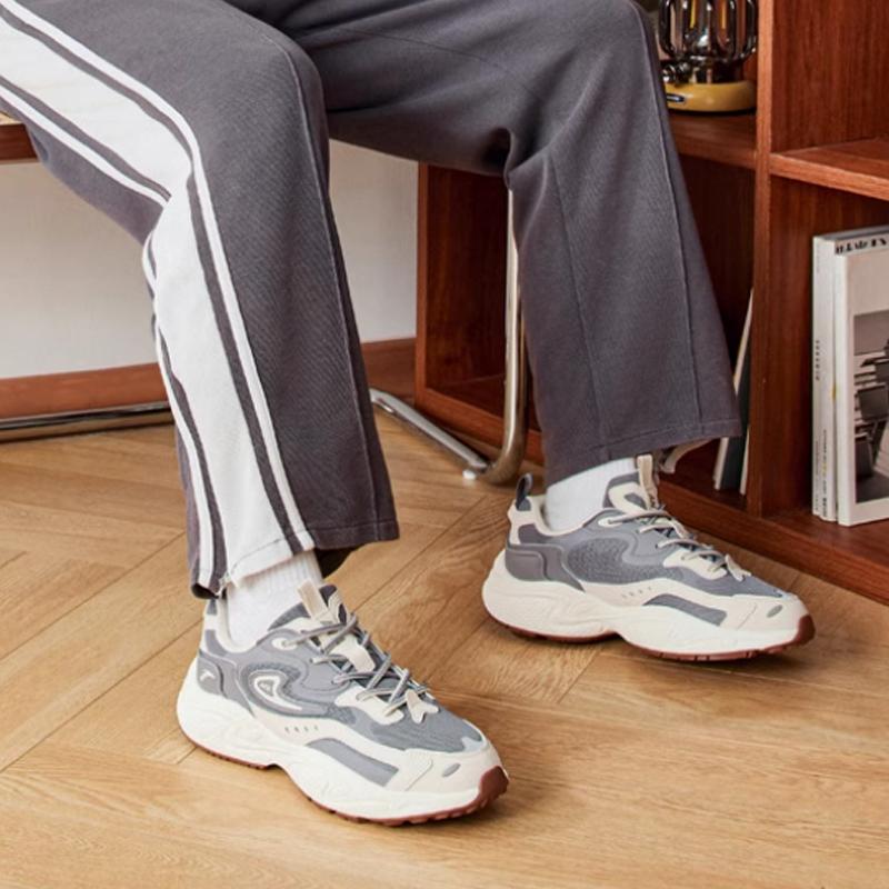 Anta Звезда Ретро Повседневный Флис Нескользящие Теплые Низкие Кроссовки Папы Женские кроссовки Серый 922348836-9