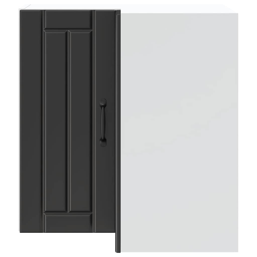 Lucca Black Kitchen Corner Wall Cabinet