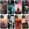 Чехол для телефона с изображением аниме «Атака Титанов» для Apple iPhone 14 13 12 Mini 11 Pro Max 7 8 XR X XS 7 8 Plus SE 2020 2022, черный чехол
