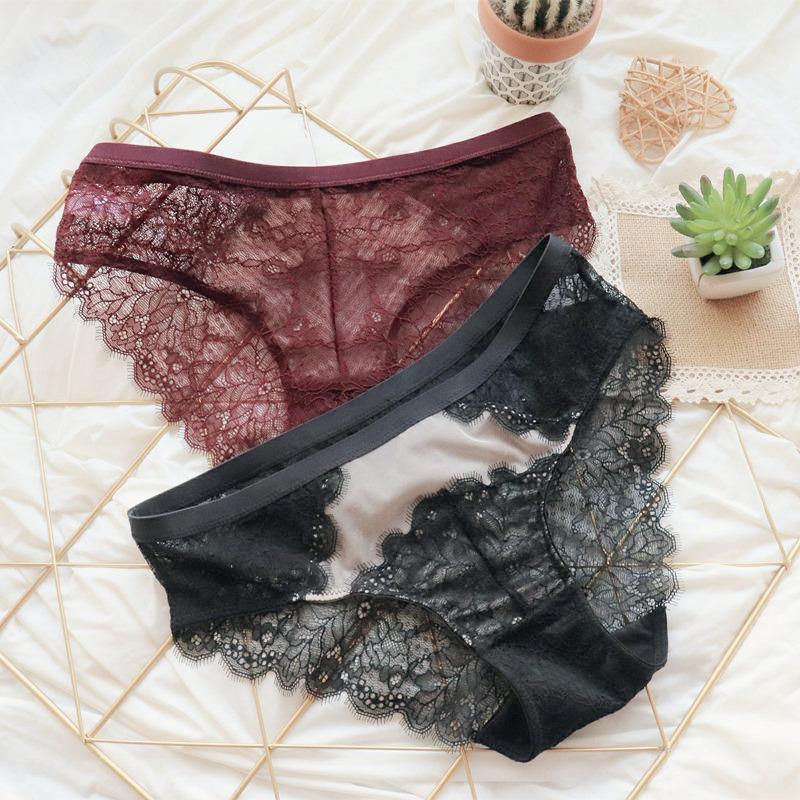 High-end Lace Sexy Women's Panties Low-rise Underwear Women's Hip Lift Breathable Women's Briefs Plus Size Pants