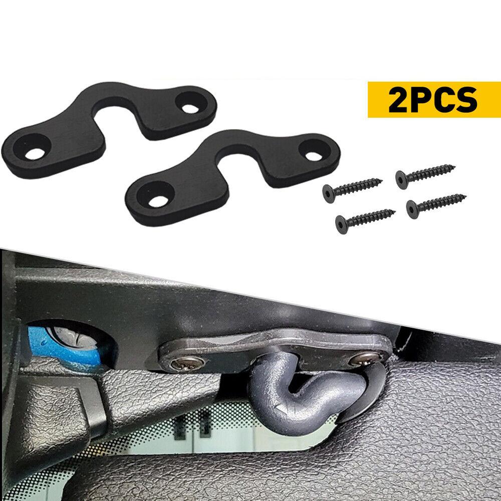 2Pcs For 18-22 Jeep Wrangler JK JL Gladiator JT Sun Visor Clip with Screws Black