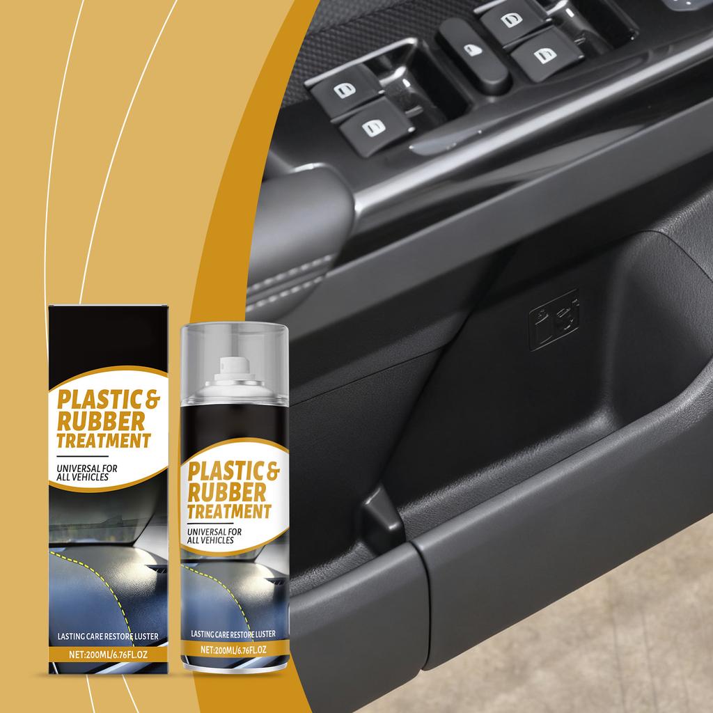 Защитное средство для резиновых и пластиковых деталей автомобиля, Восстановление, Удаление пятен, Удаление, Удобный спрей для ухода за автомобилем. 200ML