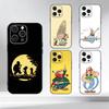 A-Астерикс C-Мультфильм O-Обеликс Чехол для телефона для iPhone 17,16,15,14,13,12,11 Plus,Pro Max,XS,Мягкий силиконовый черный чехол