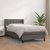 VidaXL Divan Bed with Mattress Grey 90x200 Cm Faux Leather - Model 3130761