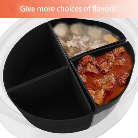 6-квартовый вкладыш для медленноварки с несколькими решетками, герметичный, можно мыть в посудомоечной машине, силиконовый разделитель для медленноварки, вкладыш для готовки, кухонные принадлежности